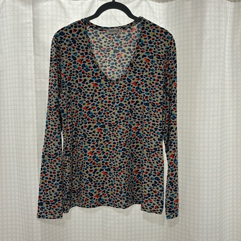 Kettlewell Star print V-neck Neon Ditsy